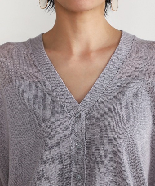 Bou Jeloud（ブージュルード）の「【速乾】グラデーションシアーカーディガン（カーディガン/ボレロ・レディース・ホワイト/ライトグレー/ブラック/グリーン・FREE）」の20枚目の写真