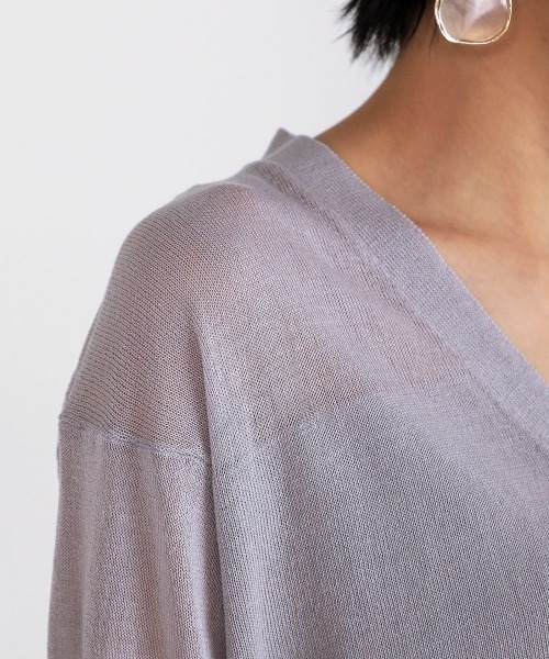 Bou Jeloud（ブージュルード）の「【速乾】グラデーションシアーカーディガン（カーディガン/ボレロ・レディース・ホワイト/ライトグレー/ブラック/グリーン・FREE）」の16枚目の写真