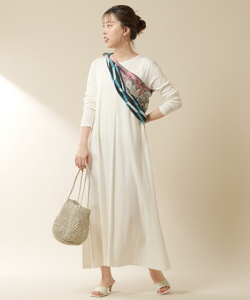 ワンピース LENINA YUNA 2way shirring dress_2colors SHENERY(シーナリー)の「Aラインカットソーロングワンピース