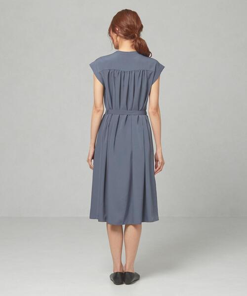 closet story（クローゼットストーリー）の「＜closet story＞□スタンド ギャザー BLT ワンピース -手洗い可能-（ワンピース・レディース・ベージュ/ロイヤルブルー・FREE）」の5枚目の写真