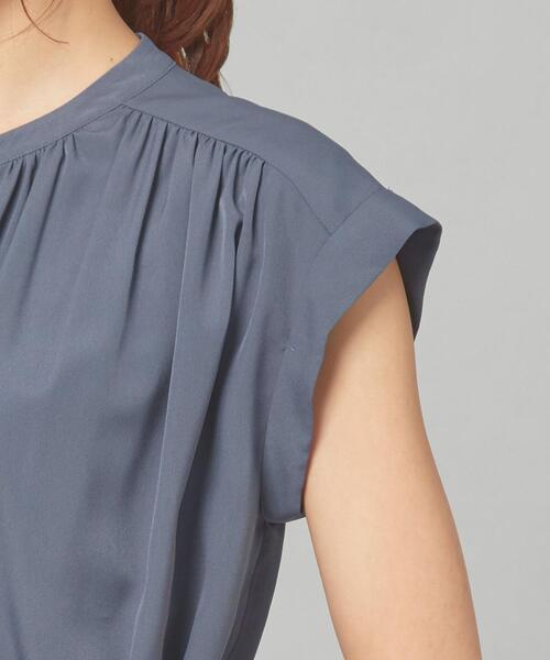 closet story（クローゼットストーリー）の「＜closet story＞□スタンド ギャザー BLT ワンピース -手洗い可能-（ワンピース・レディース・ベージュ/ロイヤルブルー・FREE）」の7枚目の写真