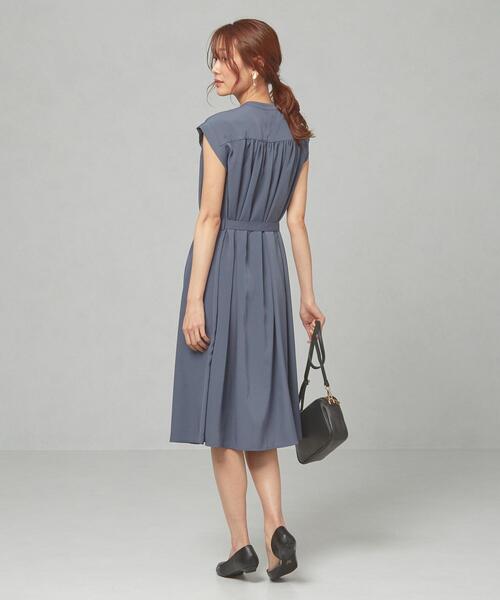 closet story（クローゼットストーリー）の「＜closet story＞□スタンド ギャザー BLT ワンピース -手洗い可能-（ワンピース・レディース・ベージュ/ロイヤルブルー・FREE）」の14枚目の写真