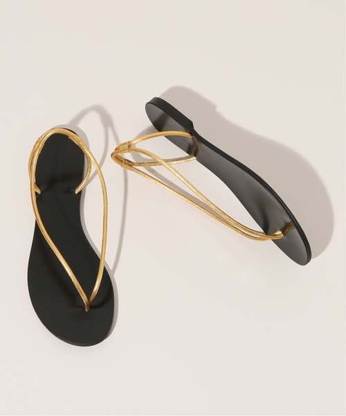 VERMEIL par iena（ヴェルメイユパーイエナ）の「【LAOCOONTE/ラオコンテ】Sandraトングサンダル◆（サンダル・レディース・ブラック/ゴールド/キャメル・38/39/36/37）」の3枚目の写真