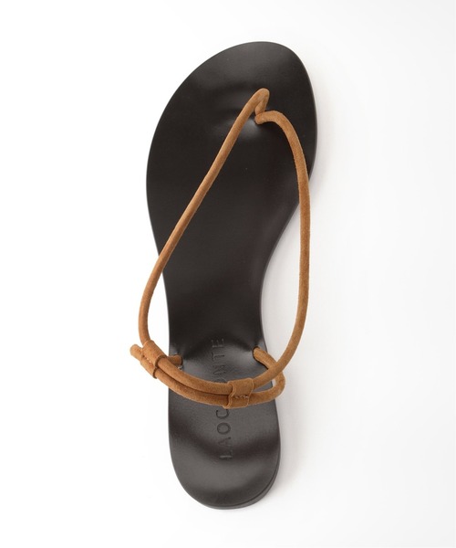 VERMEIL par iena（ヴェルメイユパーイエナ）の「【LAOCOONTE/ラオコンテ】Sandraトングサンダル◆（サンダル・レディース・ブラック/ゴールド/キャメル・38/39/36/37）」の4枚目の写真