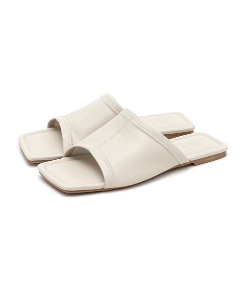 SOROTTO（ソロット）の「ソフトスクエアトゥサンダル（サンダル・レディース・ホワイト/ブラック/グレイッシュベージュ/ブルー・LL/S/M/L）」の11枚目の写真