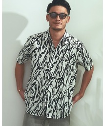 GOSTAR DE FUGA | 『GOSTAR DE FUGA』ゼブラ総柄半袖シャツ(シャツ/ブラウス)