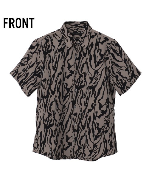 GOSTAR DE FUGA（ゴスタール ジフーガ）の「『GOSTAR DE FUGA』ゼブラ総柄半袖シャツ（シャツ/ブラウス・メンズ・ホワイト/ベージュ・M/L）」の11枚目の写真