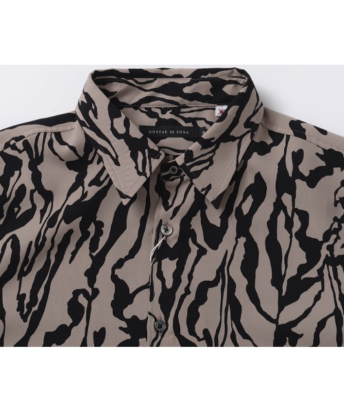 GOSTAR DE FUGA（ゴスタール ジフーガ）の「『GOSTAR DE FUGA』ゼブラ総柄半袖シャツ（シャツ/ブラウス・メンズ・ホワイト/ベージュ・M/L）」の13枚目の写真