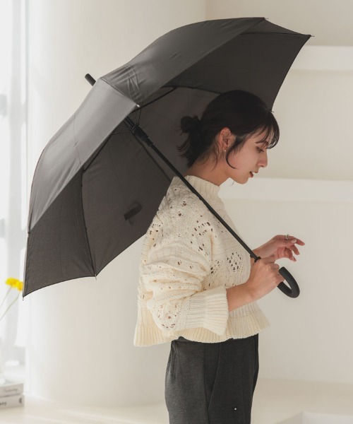 DONOBAN（ドノバン）の「ビッグサイズ雨傘（無地）（長傘・レディース・ブラック/グレー/ネイビー/レッド/カーキ・ONESIZE）」の2枚目の写真