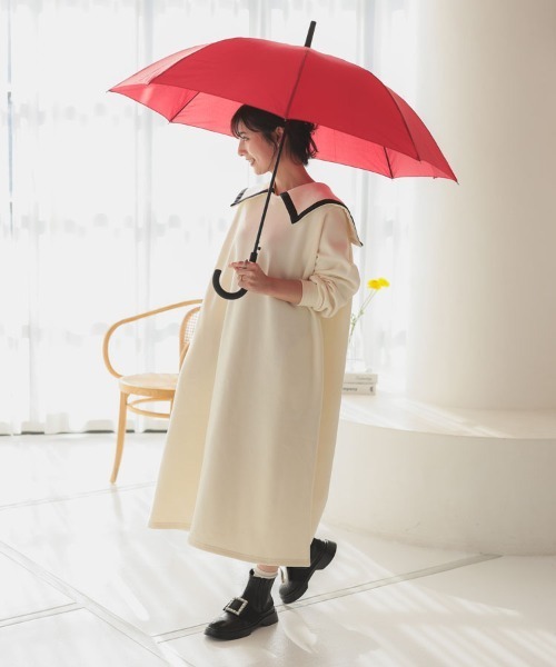 DONOBAN（ドノバン）の「ビッグサイズ雨傘（無地）（長傘・レディース・ブラック/グレー/ネイビー/レッド/カーキ・ONESIZE）」の14枚目の写真