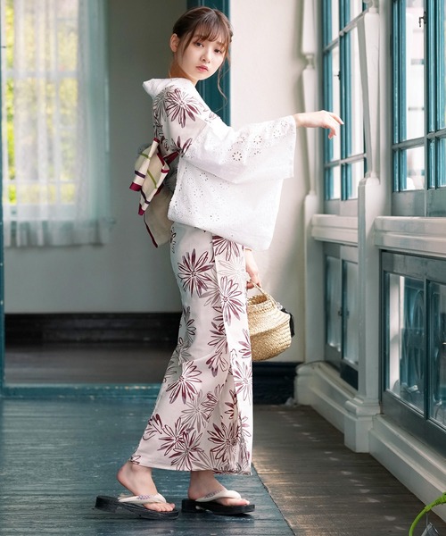 新品【浴衣単品】utatane ウタタネ レース 浴衣 utatane（ウタタネ）の「選べる浴衣4点セット 片袖＆衿コットン