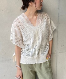 CAPRICIEUX LE'MAGE | パッチワークレースポンチョブラウス(シャツ/ブラウス)