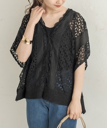 CAPRICIEUX LE'MAGE | パッチワークレースポンチョブラウス(シャツ/ブラウス)