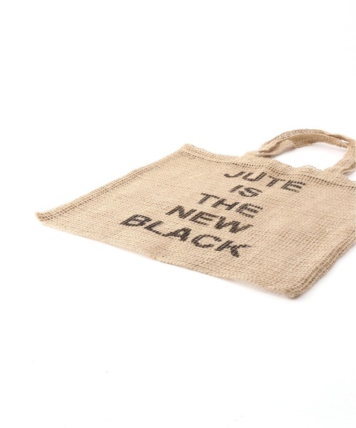 MAISON BENGAL（マイソンベンガル）の「【MAISON BENGAL/メゾンベンガル】 ジュートバッグ/jute is htw new black（ショルダーバッグ・レディース・ブラック/ベージュ・FREE）」の4枚目の写真