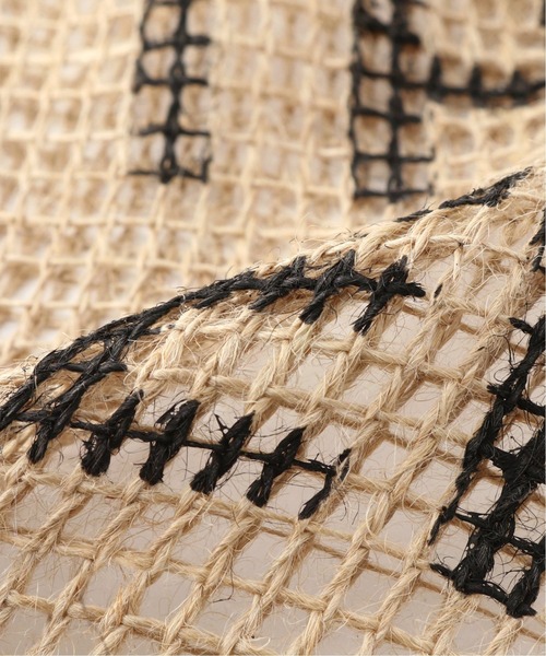 MAISON BENGAL（マイソンベンガル）の「【MAISON BENGAL/メゾンベンガル】 ジュートバッグ/jute is htw new black（ショルダーバッグ・レディース・ブラック/ベージュ・FREE）」の7枚目の写真