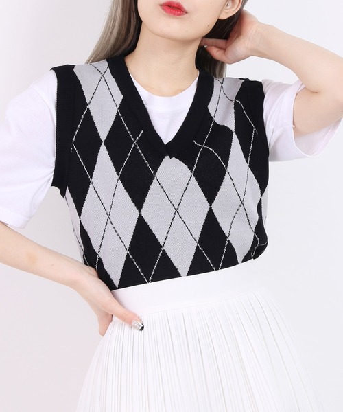 アーガイルニットベスト ベスト Wc ダブル シー のファッション通販 Zozotown