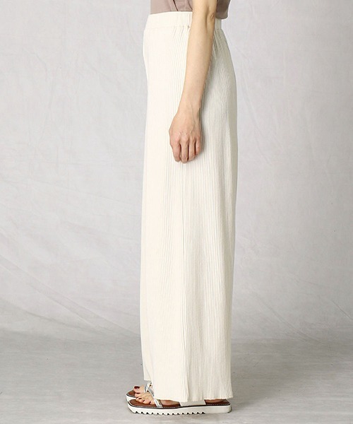 Comme　Ca　Mature（コムサマチュア）の「ジャージーテレコ　ワイドパンツ（その他パンツ・レディース・ブラック/アイボリー/ブラウン・MEDIUM/LARGE）」の10枚目の写真