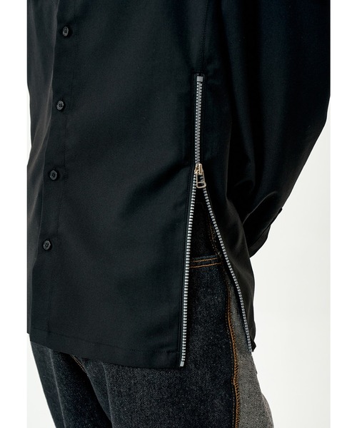 OY(オーワイ)の「『OY/オーワイ』CUTTING ZIPPER SHIRTS/カッティングジッパーシャツ(シャツ/ブラウス・メンズ・ホワイト/ブルー/ブラック・FREE)」の16枚目の写真