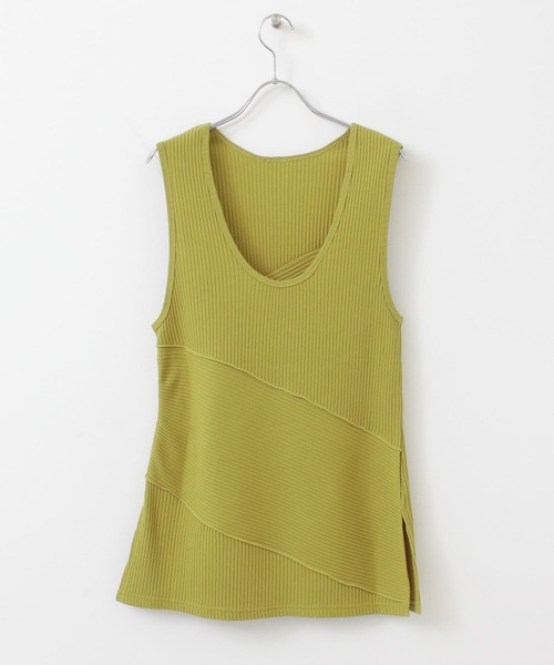 KBF(ケイビーエフ)の「BACKオープンメローリブタンクトップ(タンクトップ・レディース・アイボリー/ベージュ/グリーン・ONE)」の20枚目の写真