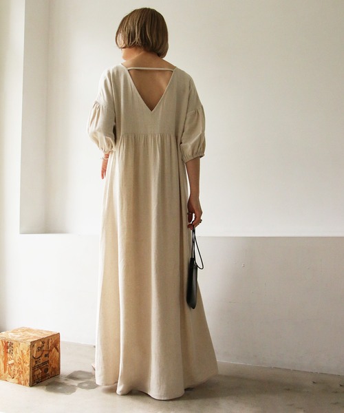 パーミニット PERMINUTE 21SS ボリュームスリーブ マキシワンピース パーミニット PERMINUTE 21SS ボリュームスリーブ マキシワンピース