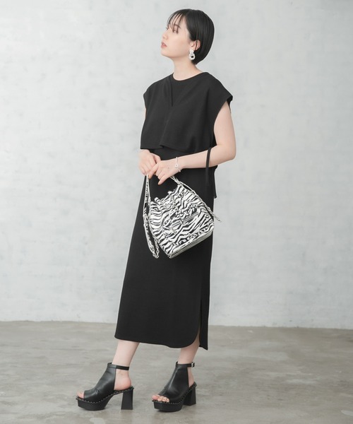 PAGEBOY(ページボーイ)の「サイドリボンベスト2ピースワンピース(ワンピース・レディース・ブラック/オリーブ/グレイッシュベージュ・FREE)」の15枚目の写真