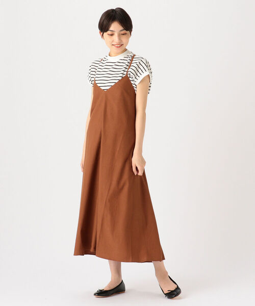 BEAMS HEART（ビームスハート）の「BEAMS HEART / バックレースアップ キャミワンピース（ワンピース・レディース・チャコールグレー/ブラウン/サックスブルー・FREE）」の12枚目の写真