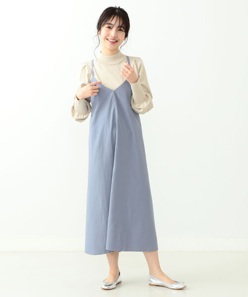 BEAMS HEART（ビームスハート）の「BEAMS HEART / バックレースアップ キャミワンピース（ワンピース・レディース・チャコールグレー/ブラウン/サックスブルー・FREE）」の18枚目の写真