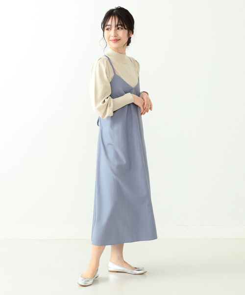 BEAMS HEART（ビームスハート）の「BEAMS HEART / バックレースアップ キャミワンピース（ワンピース・レディース・チャコールグレー/ブラウン/サックスブルー・FREE）」の14枚目の写真