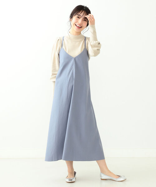 BEAMS HEART（ビームスハート）の「BEAMS HEART / バックレースアップ キャミワンピース（ワンピース・レディース・チャコールグレー/ブラウン/サックスブルー・FREE）」の16枚目の写真