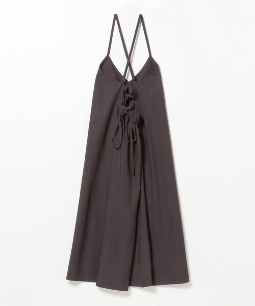 BEAMS HEART（ビームスハート）の「BEAMS HEART / バックレースアップ キャミワンピース（ワンピース・レディース・チャコールグレー/ブラウン/サックスブルー・FREE）」の7枚目の写真