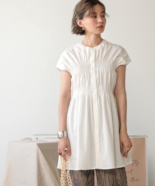 Bab(バブ)の「【WEB限定】シャーリングシャツブラウス(シャツ/ブラウス・レディース・ブラック/ブラウン/オフホワイト・38)」の20枚目の写真