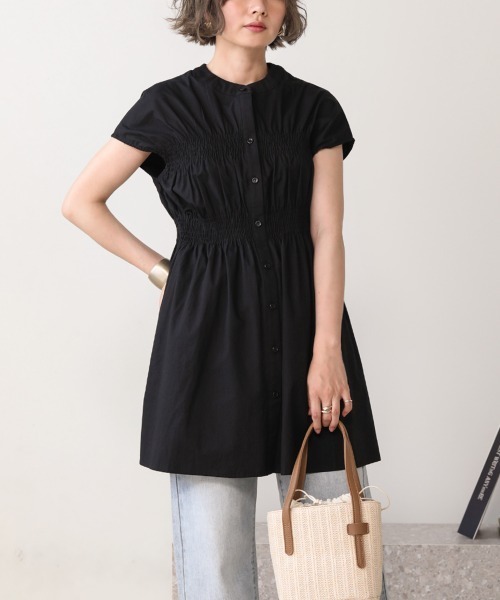 Bab(バブ)の「【WEB限定】シャーリングシャツブラウス(シャツ/ブラウス・レディース・ブラック/ブラウン/オフホワイト・38)」の12枚目の写真