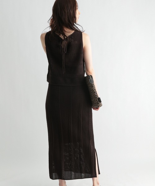 Andemiu（アンデミュウ）の「スカシガラSETUPワンピース956858（ワンピース・レディース・ブラック/ブラウン/アイボリー・FREE）」の18枚目の写真