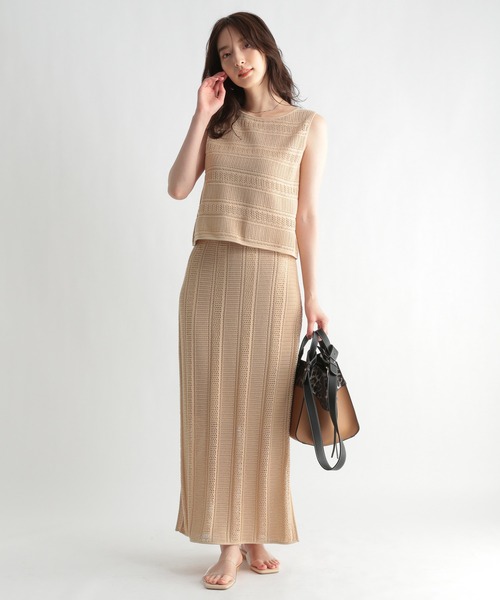 Andemiu（アンデミュウ）の「スカシガラSETUPワンピース956858（ワンピース・レディース・ブラック/ブラウン/アイボリー・FREE）」の22枚目の写真