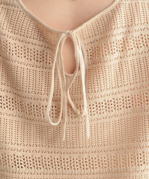 Andemiu（アンデミュウ）の「スカシガラSETUPワンピース956858（ワンピース・レディース・ブラック/ブラウン/アイボリー・FREE）」の6枚目の写真