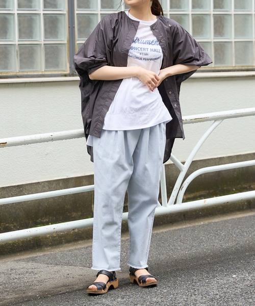 PUAL CE CIN（ピュアルセシン）の「【WEB限定】甘織ツイル×配色ステッチパンツ（その他パンツ・レディース・ピンク/スミクロ/ナチュラル/ブルー・FREE）」の4枚目の写真