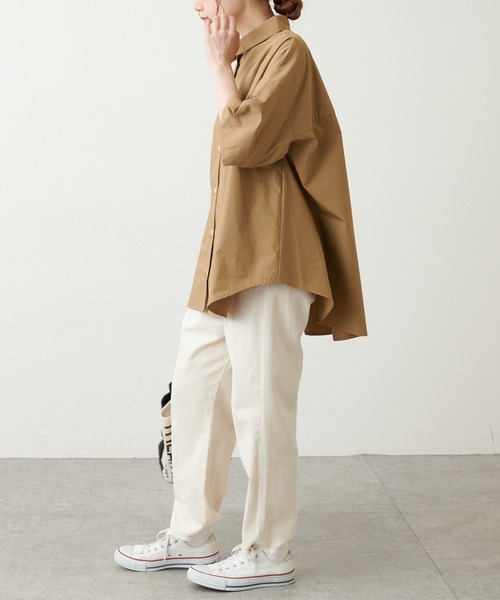 PUAL CE CIN（ピュアルセシン）の「【WEB限定】甘織ツイル×配色ステッチパンツ（その他パンツ・レディース・ピンク/スミクロ/ナチュラル/ブルー・FREE）」の9枚目の写真