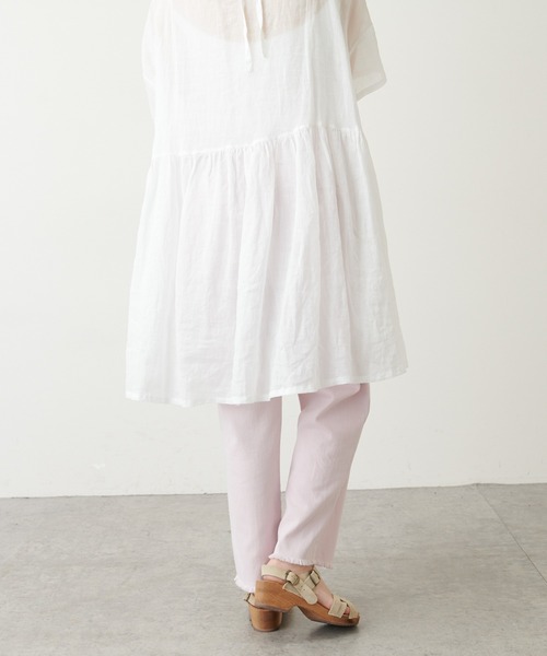 PUAL CE CIN（ピュアルセシン）の「【WEB限定】甘織ツイル×配色ステッチパンツ（その他パンツ・レディース・ピンク/スミクロ/ナチュラル/ブルー・FREE）」の22枚目の写真