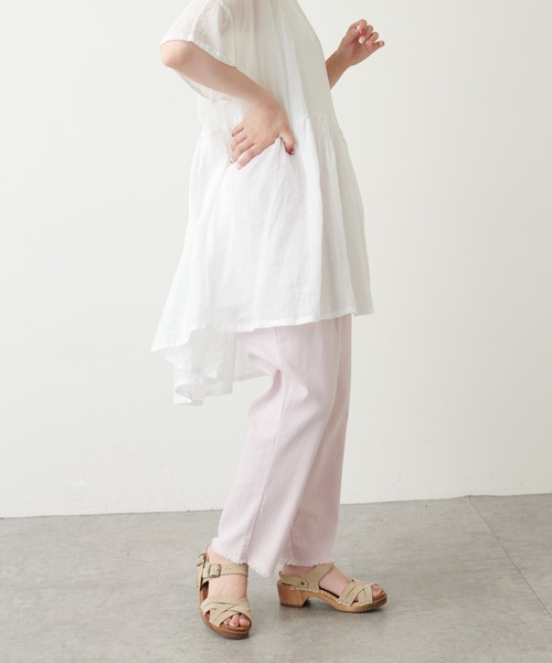 PUAL CE CIN（ピュアルセシン）の「【WEB限定】甘織ツイル×配色ステッチパンツ（その他パンツ・レディース・ピンク/スミクロ/ナチュラル/ブルー・FREE）」の21枚目の写真