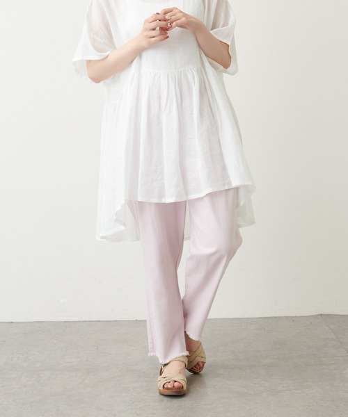 PUAL CE CIN（ピュアルセシン）の「【WEB限定】甘織ツイル×配色ステッチパンツ（その他パンツ・レディース・ピンク/スミクロ/ナチュラル/ブルー・FREE）」の19枚目の写真