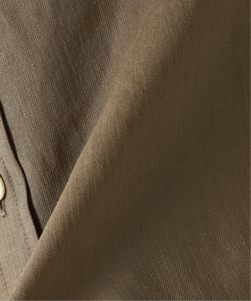 JOURNAL STANDARD（ジャーナルスタンダード）の「トリアセ バンドカラー ショートスリーブシャツ（シャツ/ブラウス・メンズ・ベージュ/タン/ブラック系その他/ベージュ系その他・SMALL/MEDIUM/LARGE）」の17枚目の写真