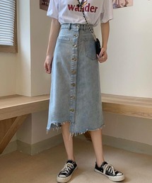 urge：（アージコロン ）の「【URGE：】 ダメージ デニムスカート（デニムスカート）」