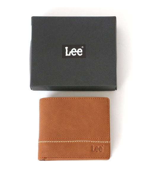 Lee（リー）の「Lee/リー レザー ロゴ ステッチ ウォレット/二つ折り財布（財布・メンズ・ダークブラウン/ブラウン/ブラック・FREE）」の9枚目の写真