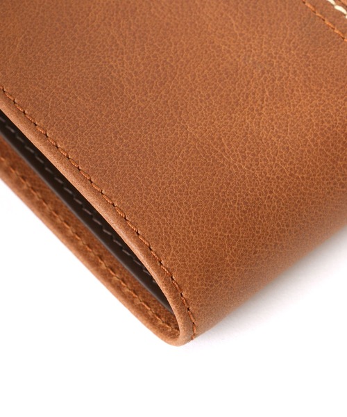 Lee（リー）の「Lee/リー レザー ロゴ ステッチ ウォレット/二つ折り財布（財布・メンズ・ダークブラウン/ブラウン/ブラック・FREE）」の4枚目の写真