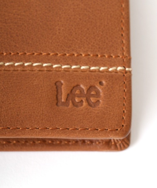 Lee（リー）の「Lee/リー レザー ロゴ ステッチ ウォレット/二つ折り財布（財布・メンズ・ダークブラウン/ブラウン/ブラック・FREE）」の5枚目の写真