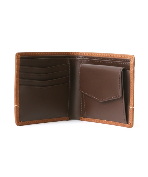 Lee（リー）の「Lee/リー レザー ロゴ ステッチ ウォレット/二つ折り財布（財布・メンズ・ダークブラウン/ブラウン/ブラック・FREE）」の6枚目の写真