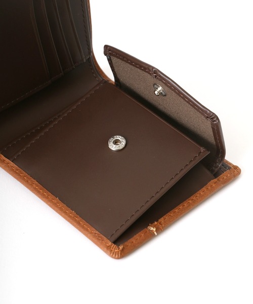 Lee（リー）の「Lee/リー レザー ロゴ ステッチ ウォレット/二つ折り財布（財布・メンズ・ダークブラウン/ブラウン/ブラック・FREE）」の7枚目の写真