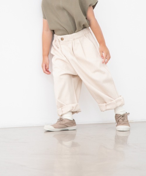LOWRYS FARM（ローリーズファーム）の「ヘリンボンスラウチパンツ　215378（その他パンツ・キッズ・アイボリー/ブラウン/ダークブラウン/ミント・110cm/120cm/130cm）」の2枚目の写真
