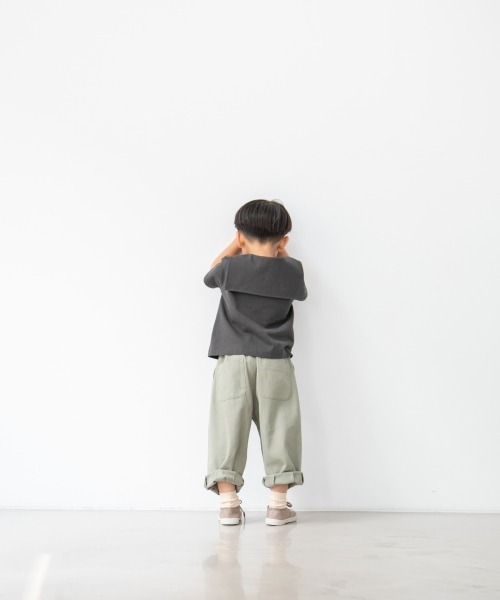 LOWRYS FARM（ローリーズファーム）の「ヘリンボンスラウチパンツ　215378（その他パンツ・キッズ・アイボリー/ブラウン/ダークブラウン/ミント・110cm/120cm/130cm）」の9枚目の写真