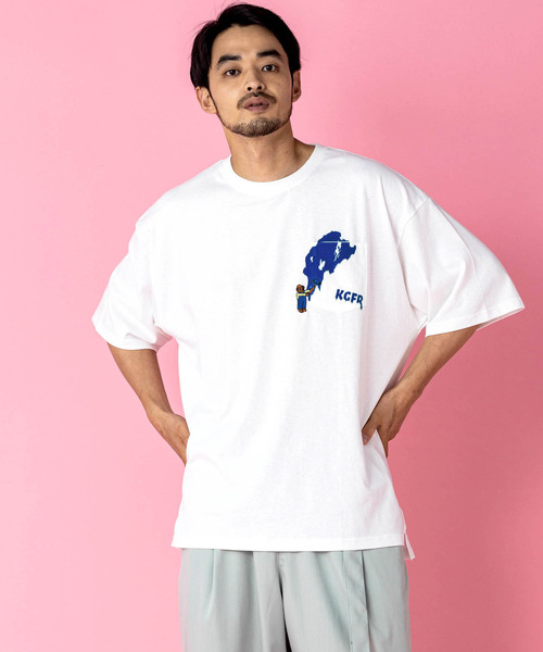 KGFR(カガフリ)の「KGFR(カガフリ)PAINT BEARポケットカットソー/Tシャツ/TEE/ベア(Tシャツ/カットソー・メンズ・ホワイト/ブラック/ライトグレー/ライトグリーン・M/L)」の2枚目の写真